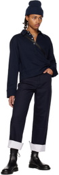 K.NGSLEY Navy Diran Denim Trousers