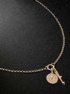 Foundrae - Strength and Arrow Medium Belcher 18-Karat Gold Diamond Necklace