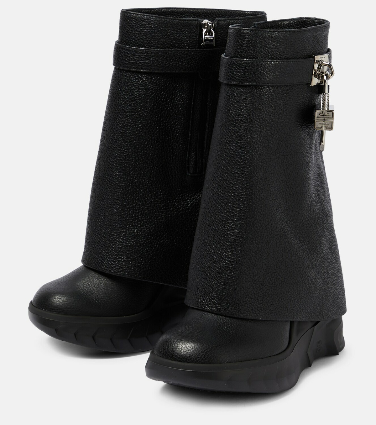 ブーツその他 Givenchy Black Calf Leather Shark Lock Pant 90 Ankle Boots 0400021617801_BLACK?wid=600&