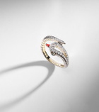 Yvonne Léon Python 9kt gold ring with diamonds