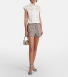 Valentino Gingham cotton poplin shorts