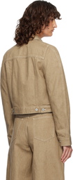 JACQUEMUS Beige 'The Ovalo cargo' Denim Jacket