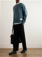 Jil Sander - Logo-Appliquéd Cotton-Jersey Sweatshirt - Blue