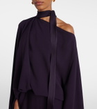 Taller Marmo Brooks scarf-detail crêpe cady gown