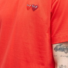 Comme des Garçons Play Men's Double Heart T-Shirt in Red