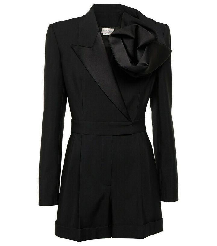 Photo: Alexander McQueen Ruffle-trimmed wool playsuit