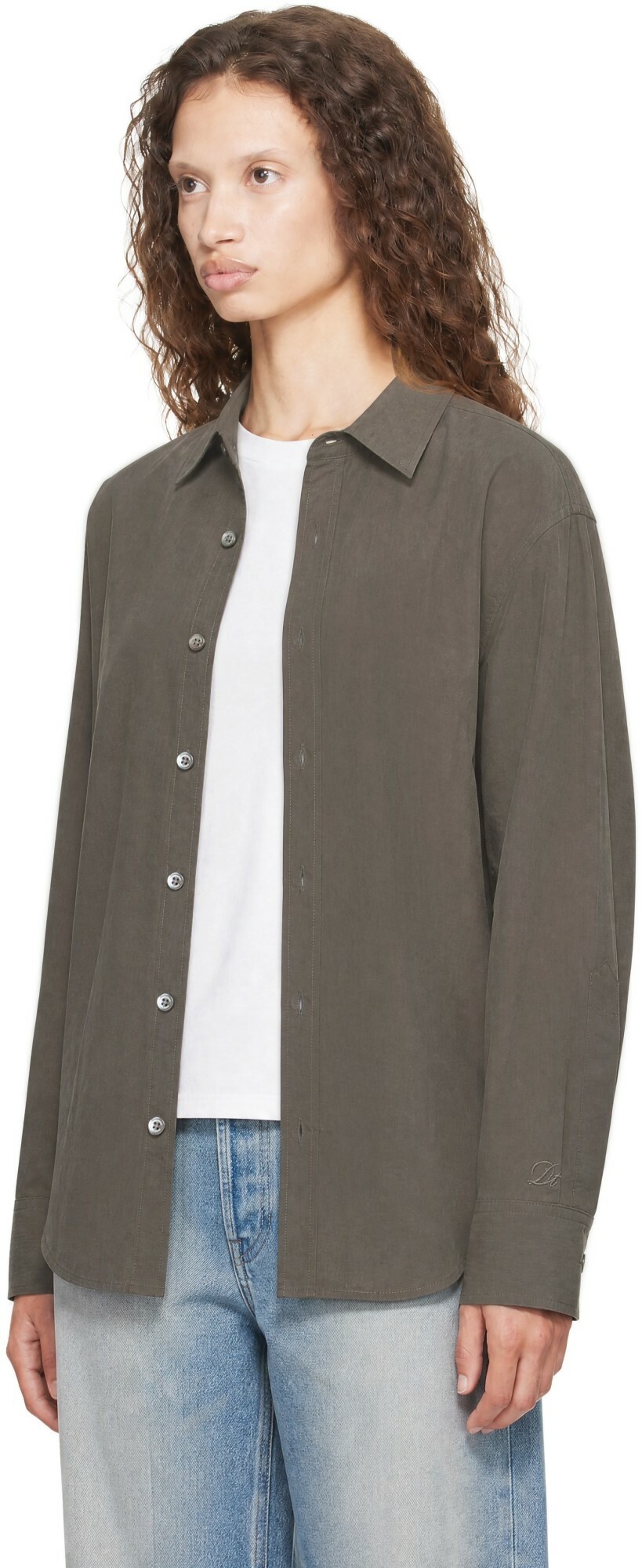 Dunst Gray Refined Cotton Shirt