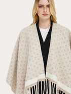 Ferragamo Womens Ferragamo Monogram cape in White