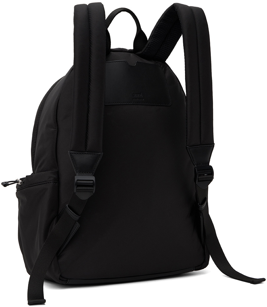 AMI Paris Black Ami De Cœur Backpack AMI