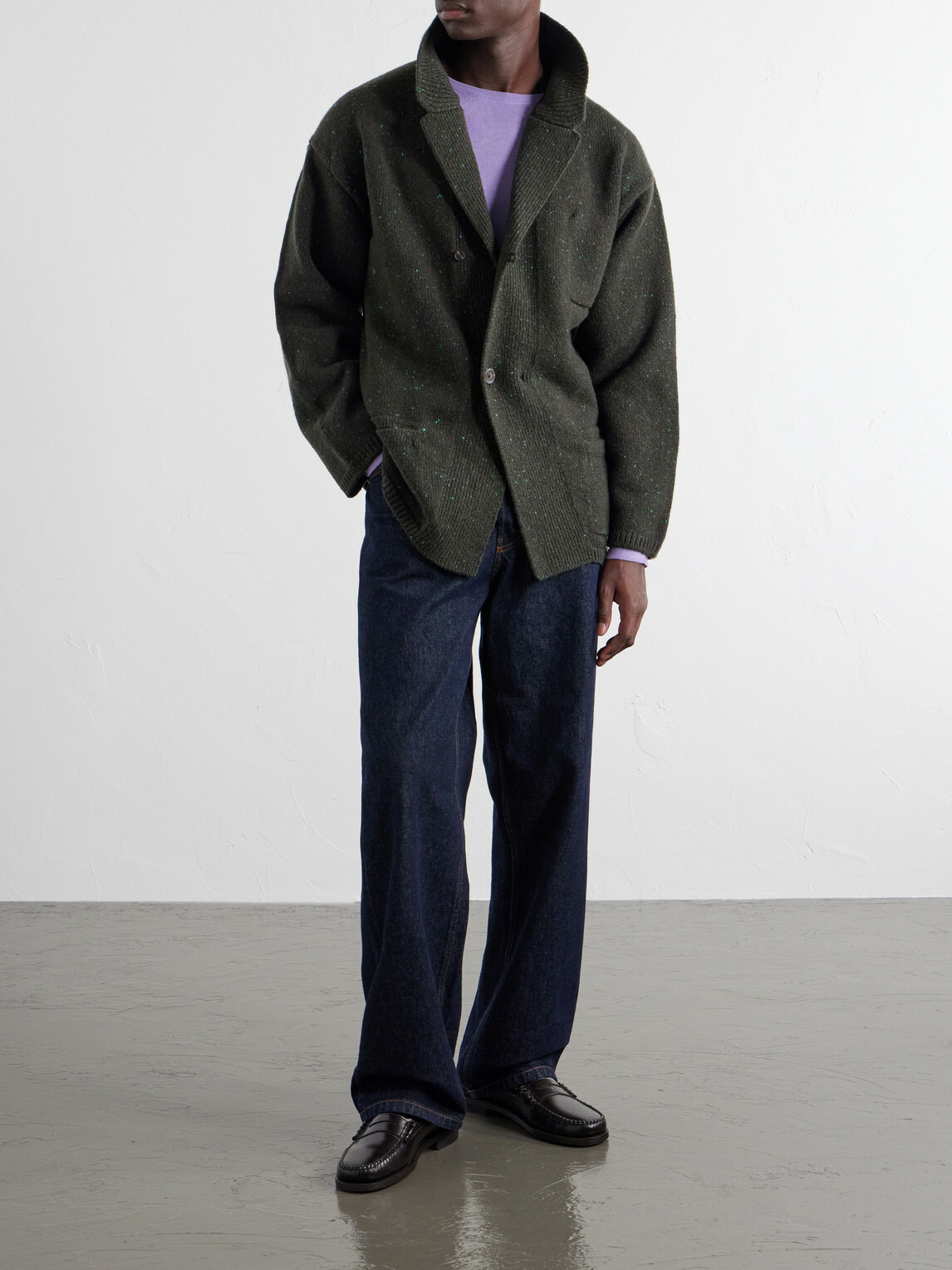 Inis Meáin - Wool and Cashmere-Blend Cardigan - Green