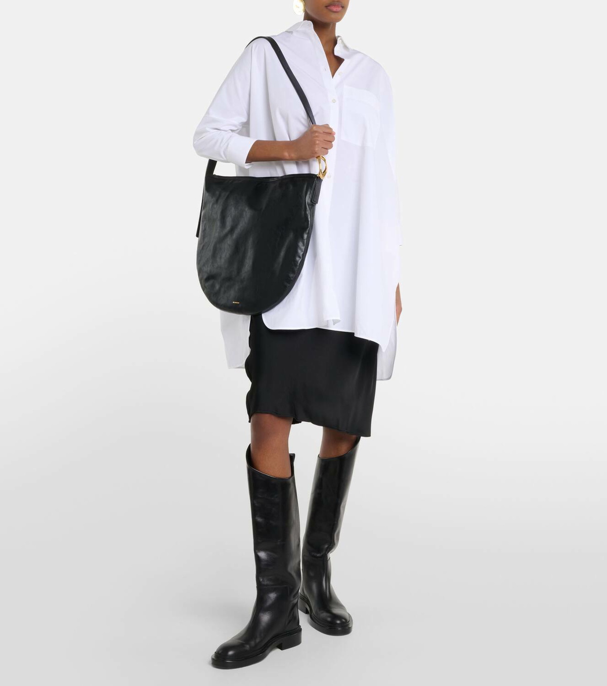 Jil Sander Moon Medium leather shoulder bag Jil Sander