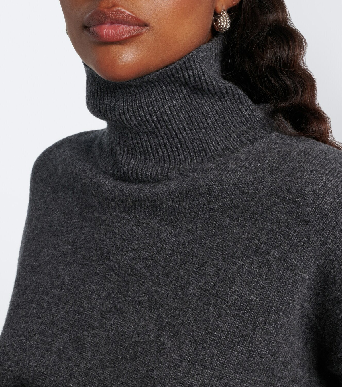 Róhe Draped wool and cashmere turtleneck sweater