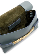 Victoria Beckham Chain Mini Leather Pouch - Blue - One Size