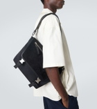 Loewe Flex Medium canvas and suede messenger bag