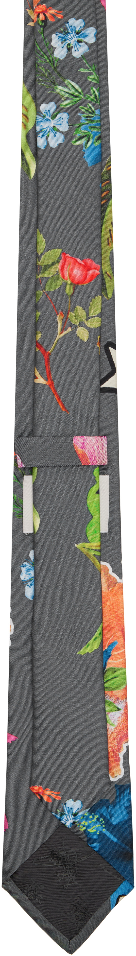 Vivienne Westwood Gray Hibiscus Tie