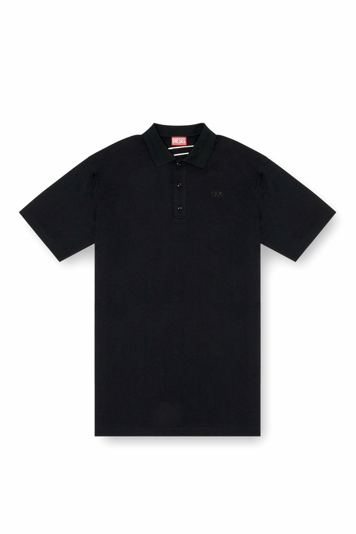 Diesel Polo shirt with maxi oval D embroidery - Polos Mens in Black