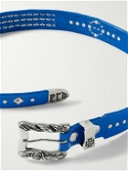 Enfants Riches Déprimés - 3.5cm Texas Seranade Studded Leather Belt - Blue