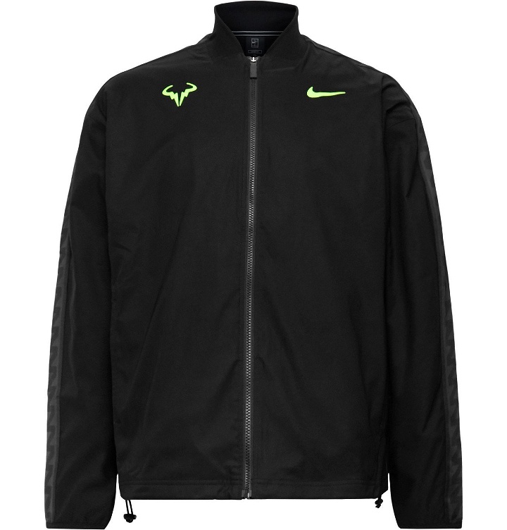 Photo: Nike Tennis - Rafa Embroidered Satin-Jersey Tennis Jacket - Black