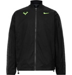 Nike Tennis - Rafa Embroidered Satin-Jersey Tennis Jacket - Black