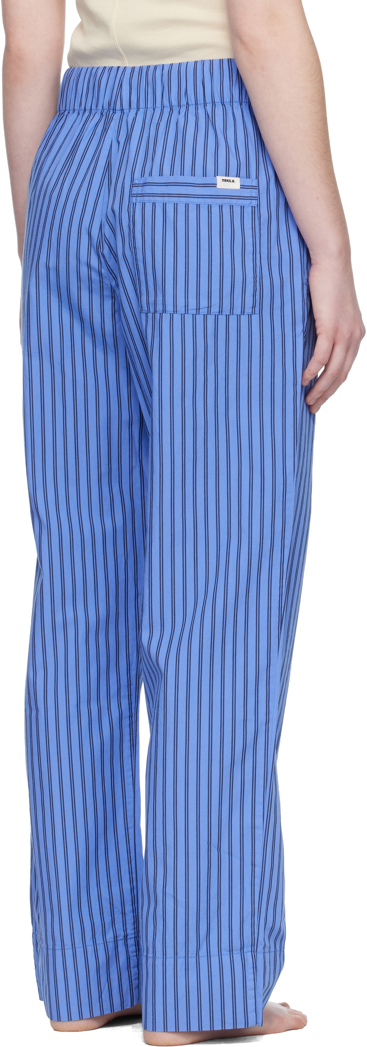 Tekla Blue Poplin Pyjama Pants