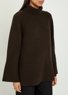 Joseph Lotus Roll-neck Cashmere Jumper Brown