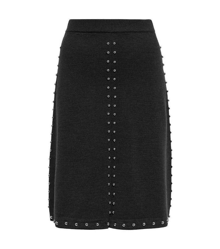 Photo: 'S Max Mara Brama embellished wool-blend miniskirt