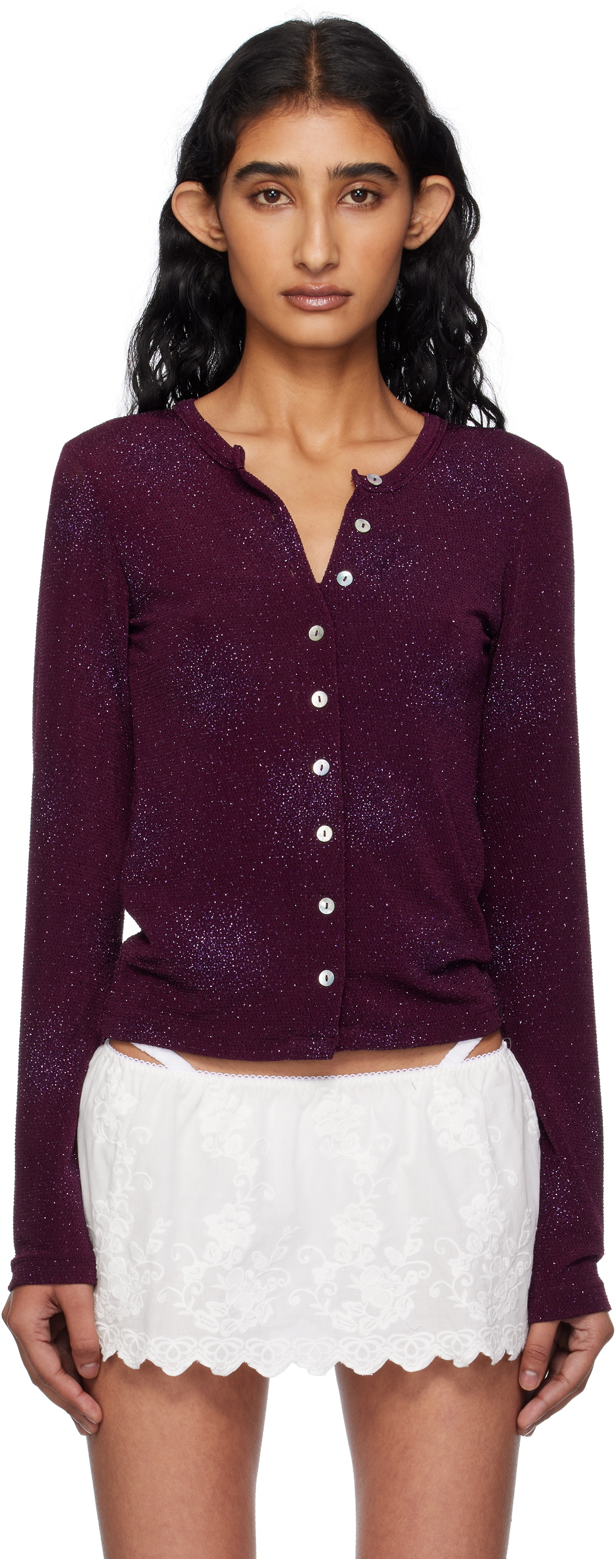 Fruity Booty Purple Isola Sparkly Cardigan