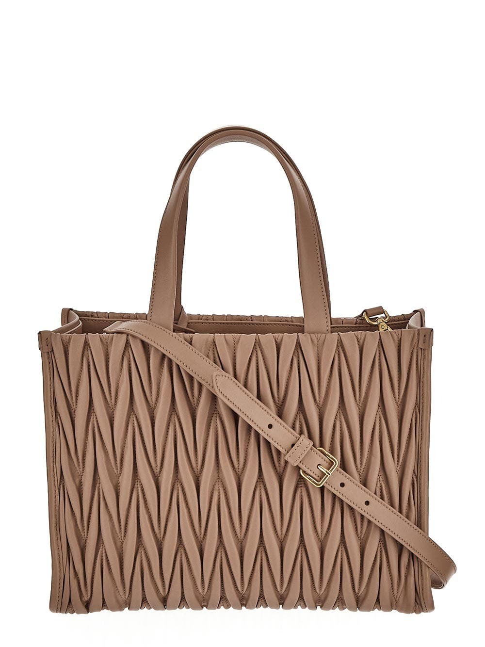 Miu Miu Matelassé Nappa Leather Tote Bag Miu Miu