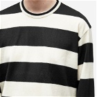 Junya Watanabe MAN Men's Stripe Wool Long Sleeve T-Shirt in Black/Natural