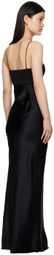 BEVZA Black Seashell Bra Maxi Dress