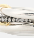 Spinelli Kilcollin - Libra Noir sterling silver and 18kt gold rings with diamonds