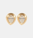 Stone and Strand Birthstone Bonbon 14kt gold earrings with diamonds