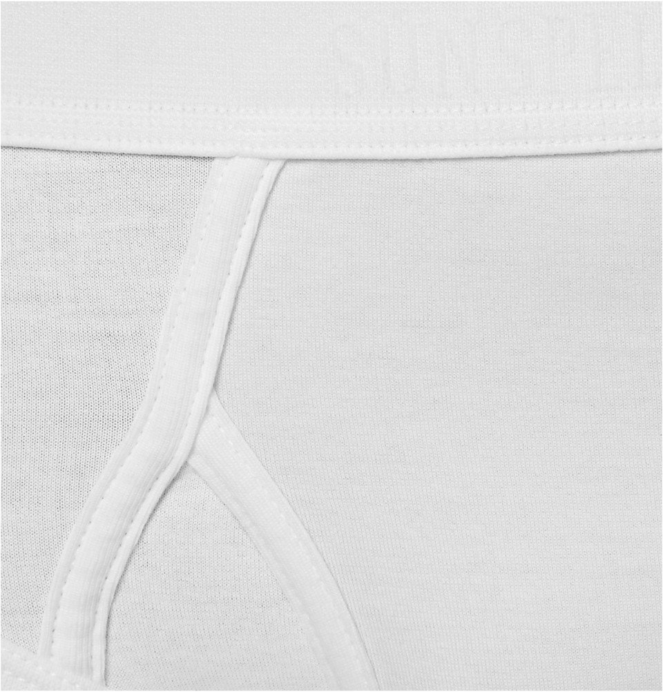 Men's Superfine Cotton Briefs in White