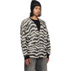 R13 Black & White Printed Oversized Cardigan