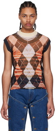 Y/Project Orange & Gray Jean Paul Gaultier Edition Tank Top