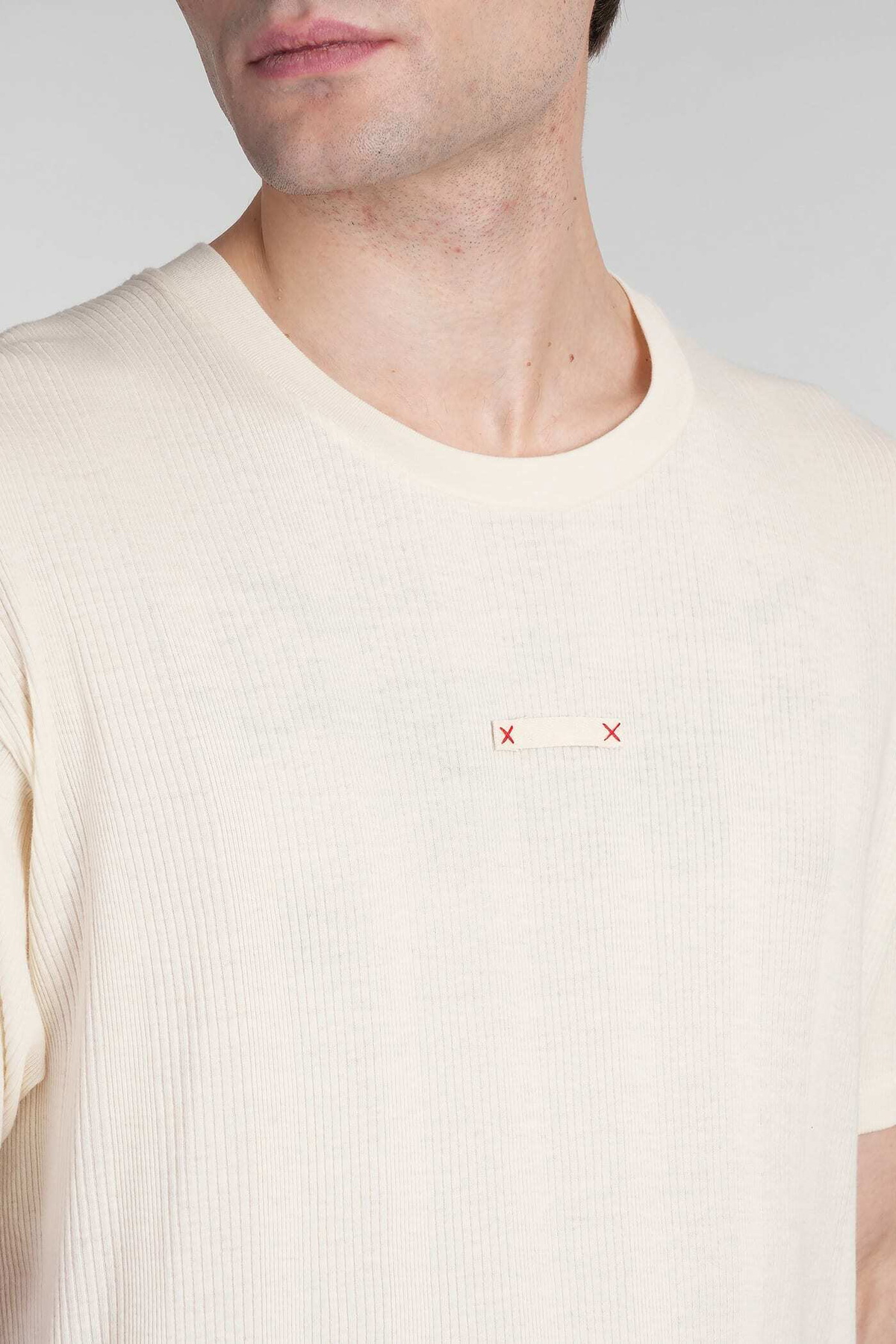 Tシャツ・カットソー MAISON MARGIELA Logo T-shirt Beige Maison Margiela T-shirt In Beige Cotton Maison Margiela