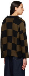 Connor McKnight Brown & Black Tile Rugby Sweater