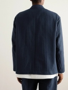 Blue Blue Japan - Cotton-Blend Jacquard Suit Jacket - Blue