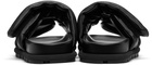 Dries Van Noten Black Leather Padded Sandals