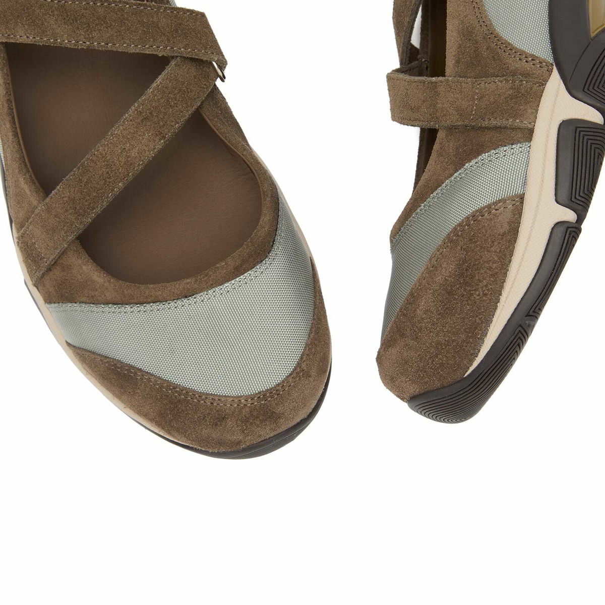 Our Legacy Women's Sweetheart Dress Sneakerinas in Silvergreen