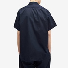 Beams Plus Men's WORK Twill Short Sleeve Shirt in Blue