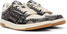 AMIRI Black & White Stud Skel Top Low Sneakers