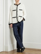 READYMADE - Satin-Trimmed Cotton-Blend Tweed Jacket - White