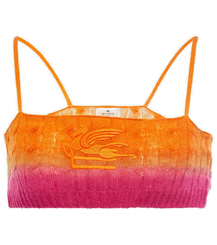 Photo: Etro - Logo colorblocked wool bralette