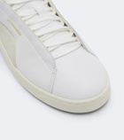 Jil Sander Suede-trimmed leather low-top sneakers