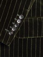 TOM FORD - Shelton Slim-Fit Pinstriped Cotton-Velvet Suit Jacket - Green