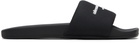 Alexander Wang Black 'AW' Pool Slides