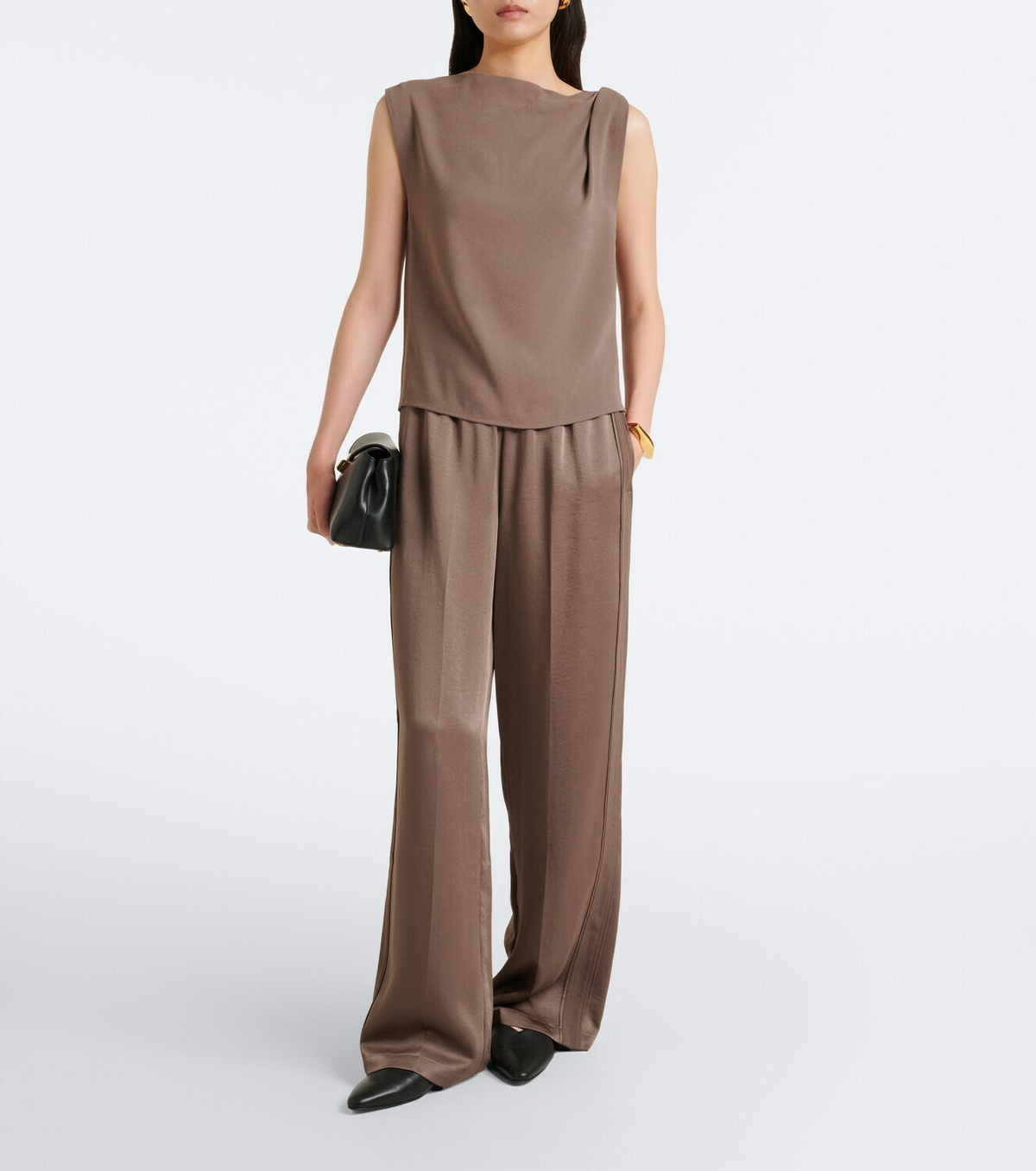 Vince Draped crêpe top