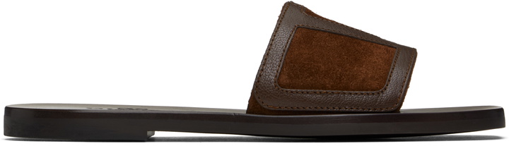 Photo: Valentino Garavani Brown Viva Superstar Sandals
