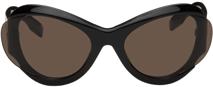 Photo: MCQ Black Futuristic Sunglasses